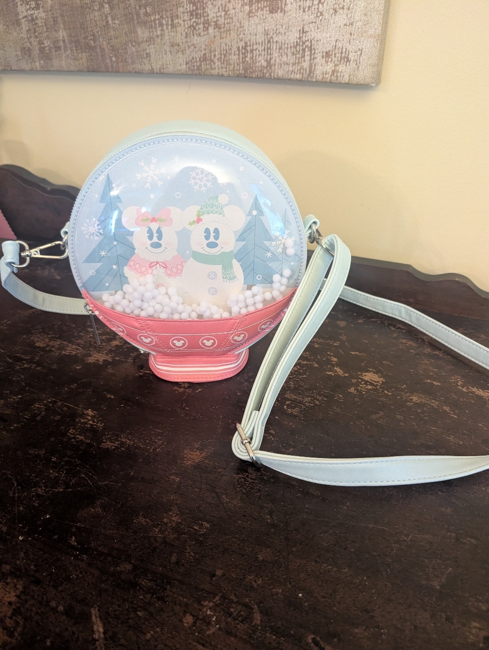 Loungefly Disney Mickey & Friends Pastel Snowglobe Crossbody Bag